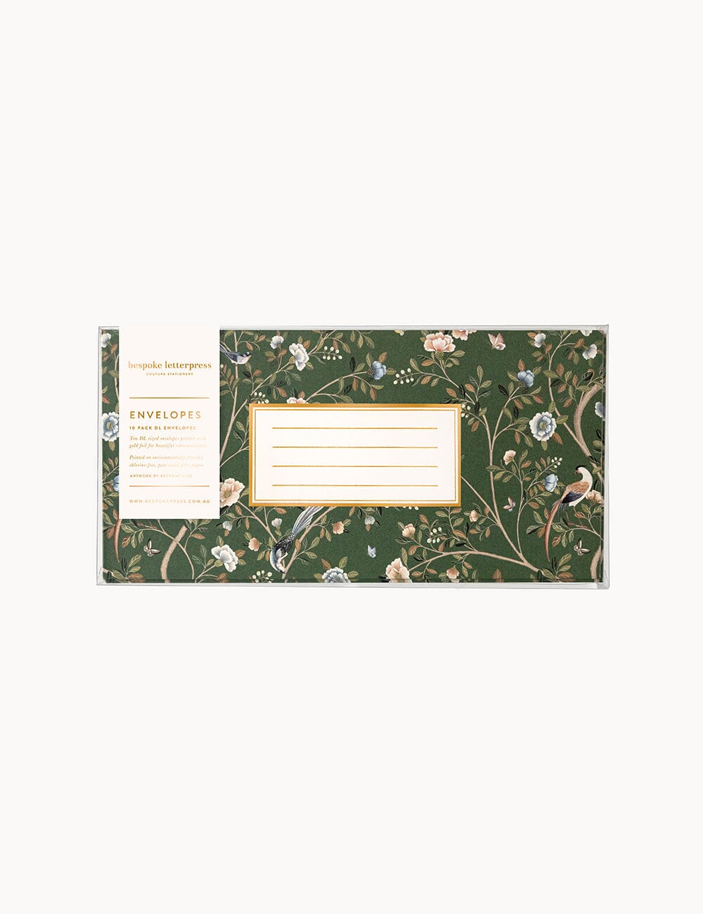 Camellia Tree 10 Pack DL Envelopes Envelopes Bespoke Letterpress 