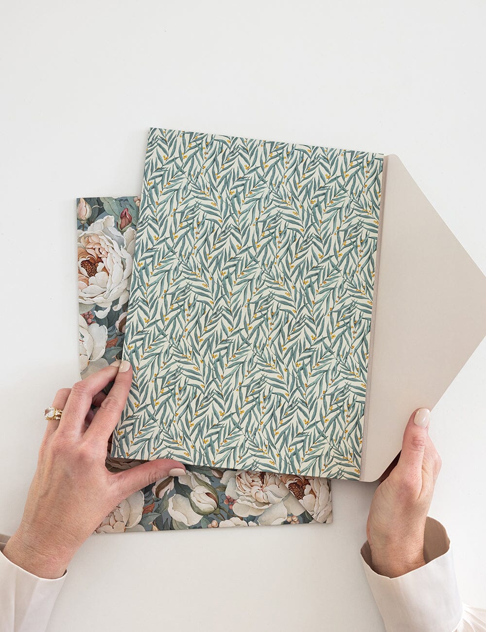 Envelope Folder A4 2 pack - Heritage Roses & Golden Wattle