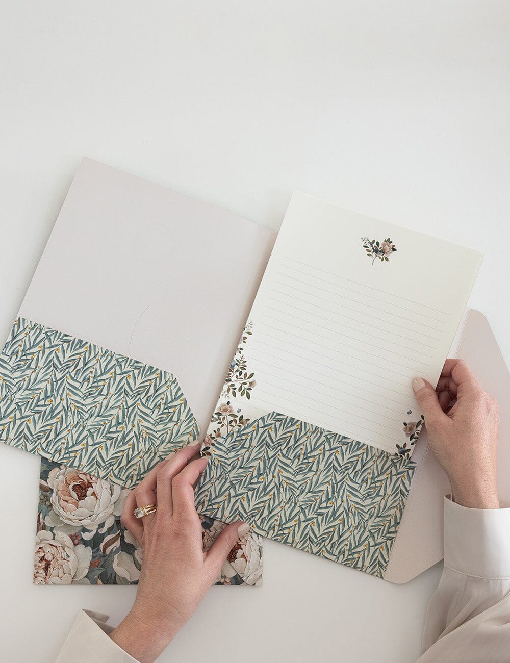 Envelope Folder A4 2 pack - Heritage Roses & Golden Wattle