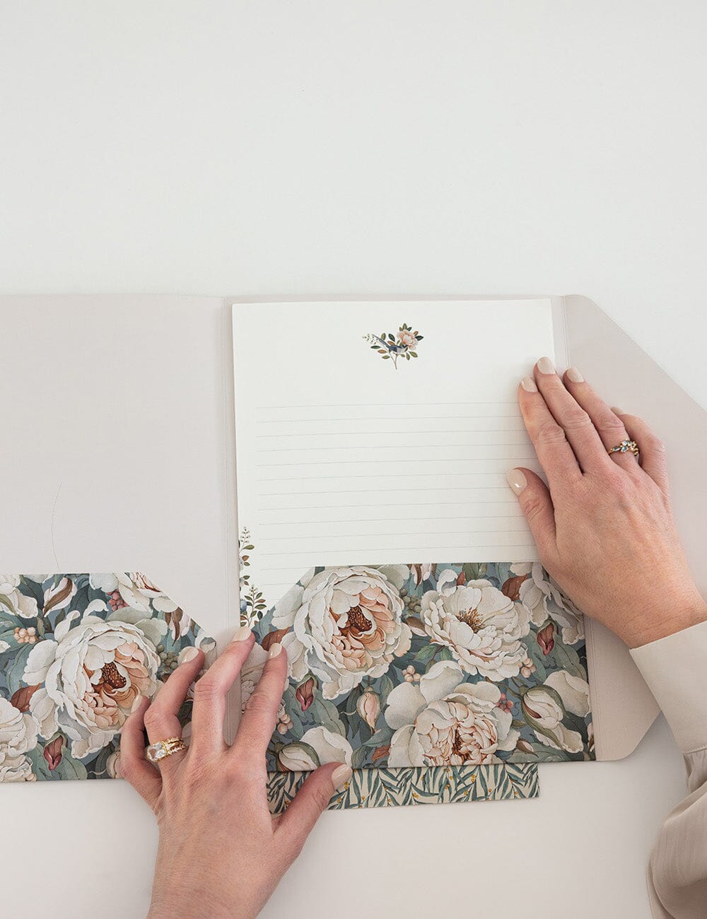 Envelope Folder A4 2 pack - Heritage Roses & Golden Wattle