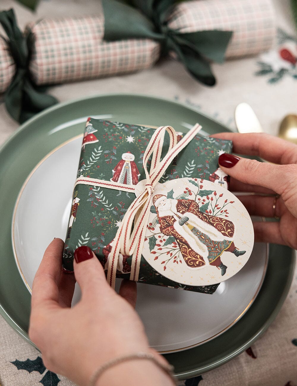 Red Line Fine Cotton Ribbon 30 Meters