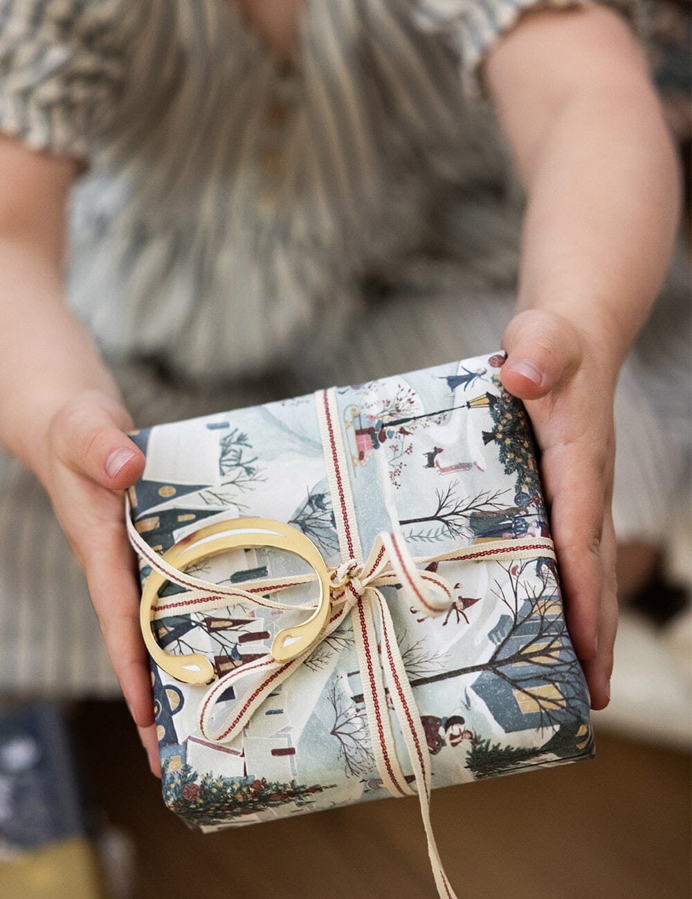 Red Line Fine Cotton Ribbon 30 Meters