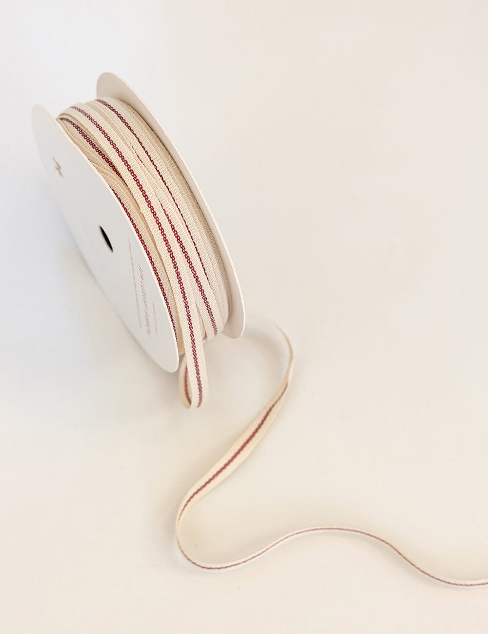 Red Line Fine Cotton Ribbon 30 Meters