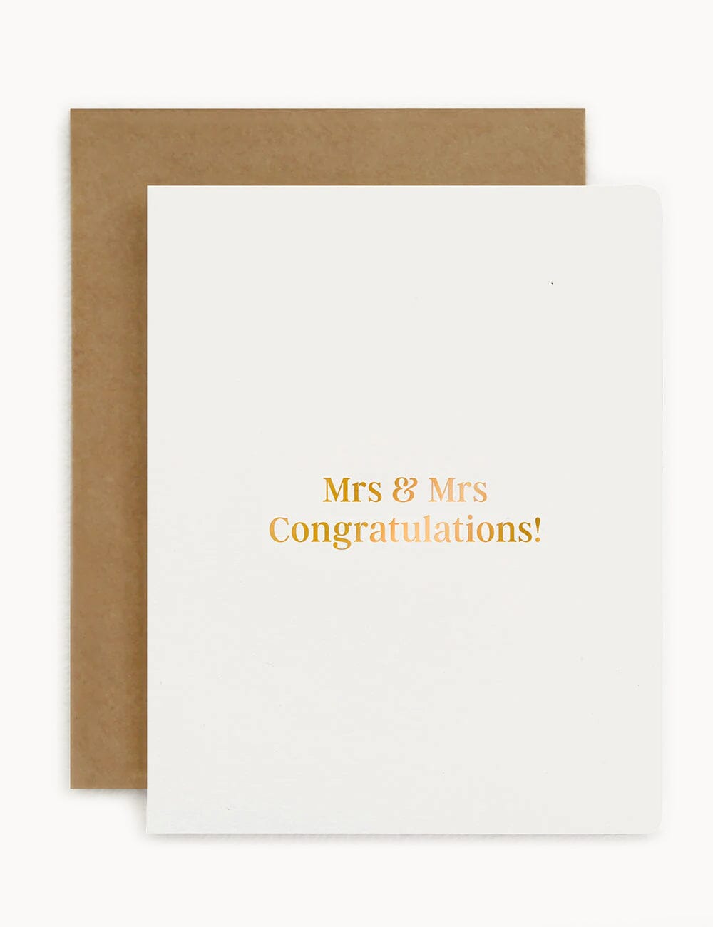 Mrs & Mrs Congratulations Greeting Card Greeting Cards Bespoke Letterpress 