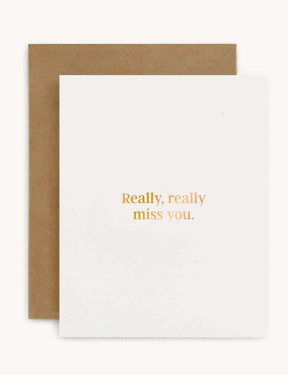 Really, really miss you Greeting Card Greeting Cards Bespoke Letterpress 