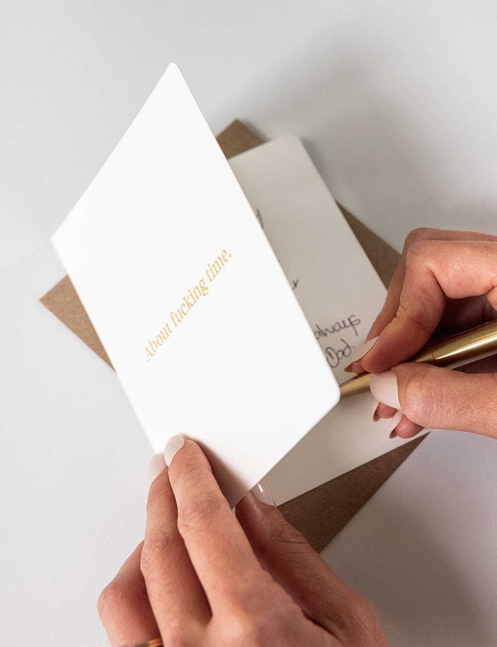 About fucking time! Greeting Card