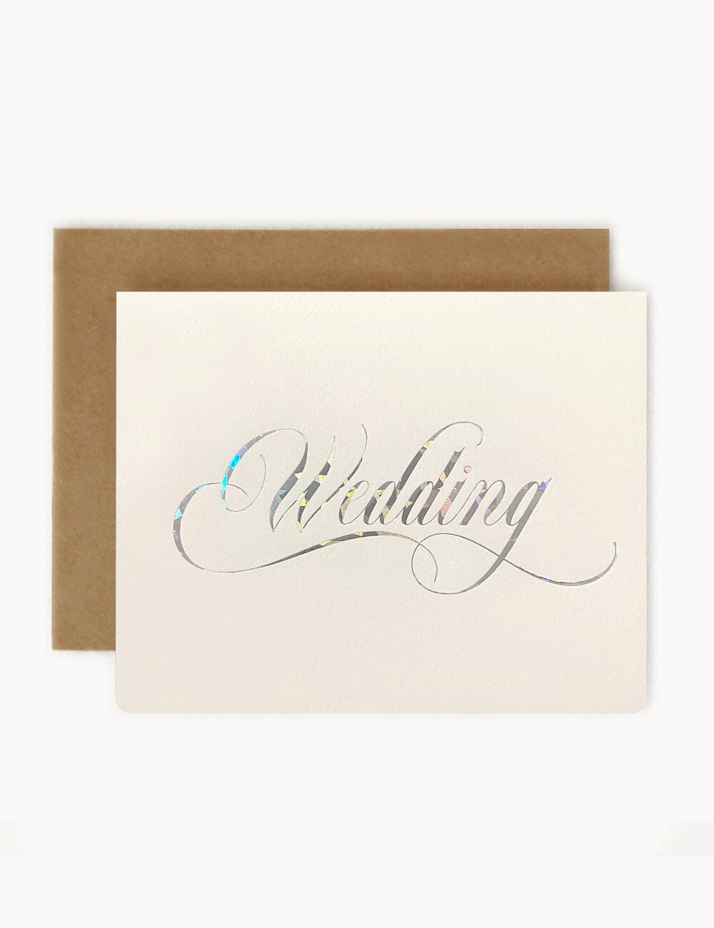 Wedding Silver Holographic Greeting Card