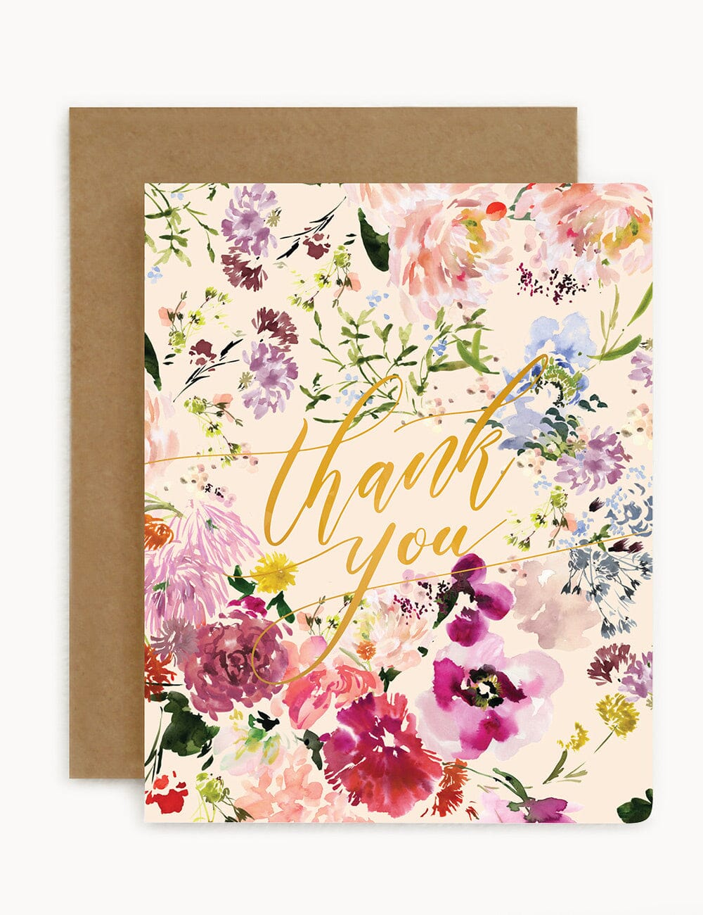 Thank you - Blush Ranunculus Greeting Cards Bespoke Letterpress 