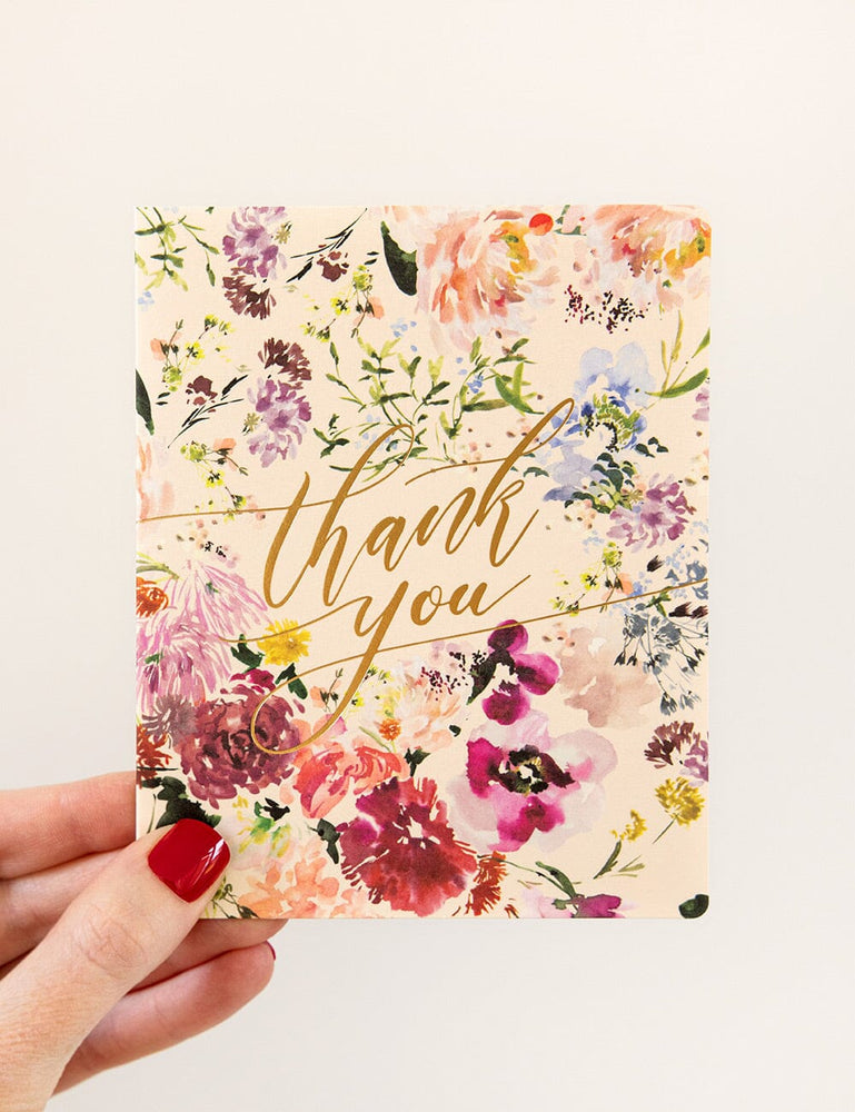 Thank you - Blush Ranunculus Bespoke Letterpress 