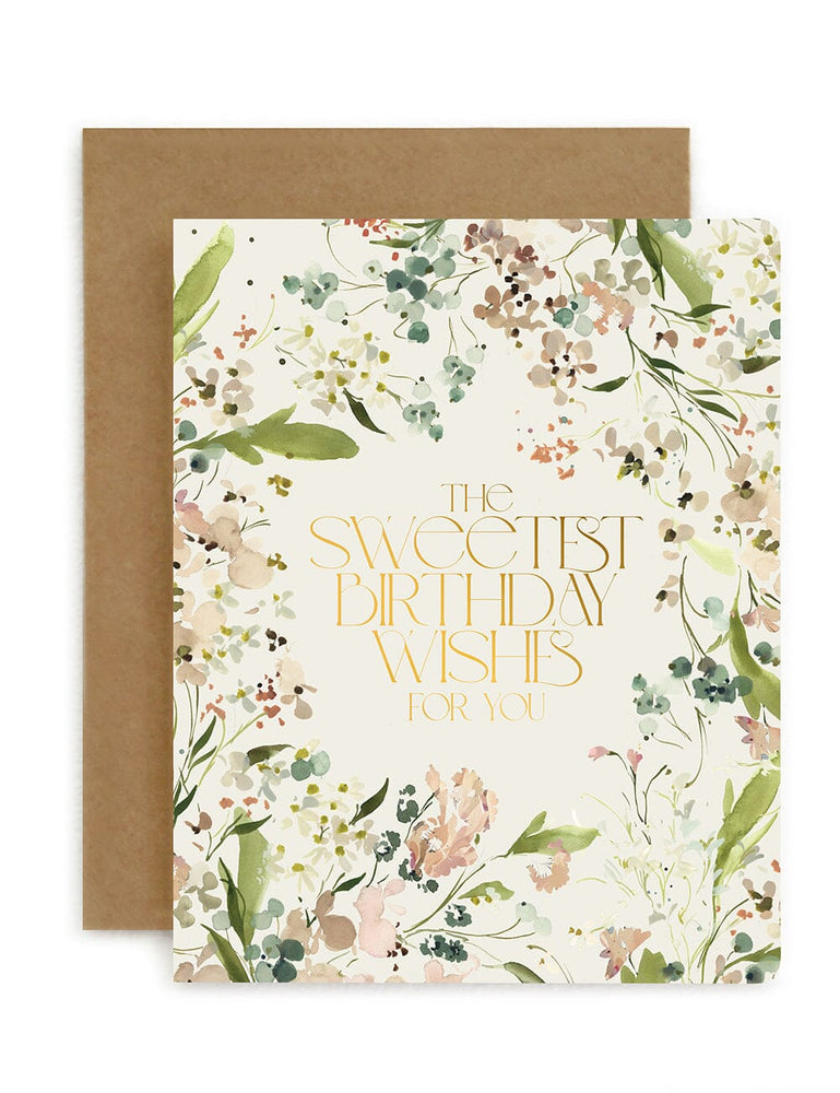 The Sweetest Birthday Wishes for You Greeting Card Greeting Cards Bespoke Letterpress 