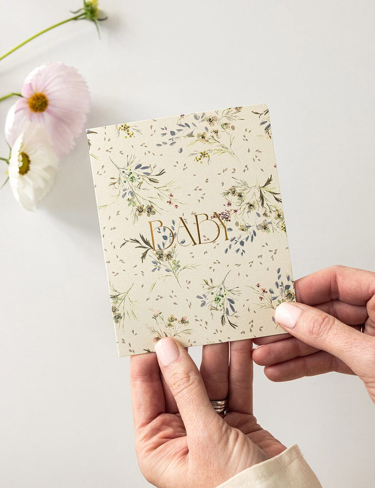 Baby (Itsy Bitsy Floral) Greeting Card Greeting Cards Bespoke Letterpress 