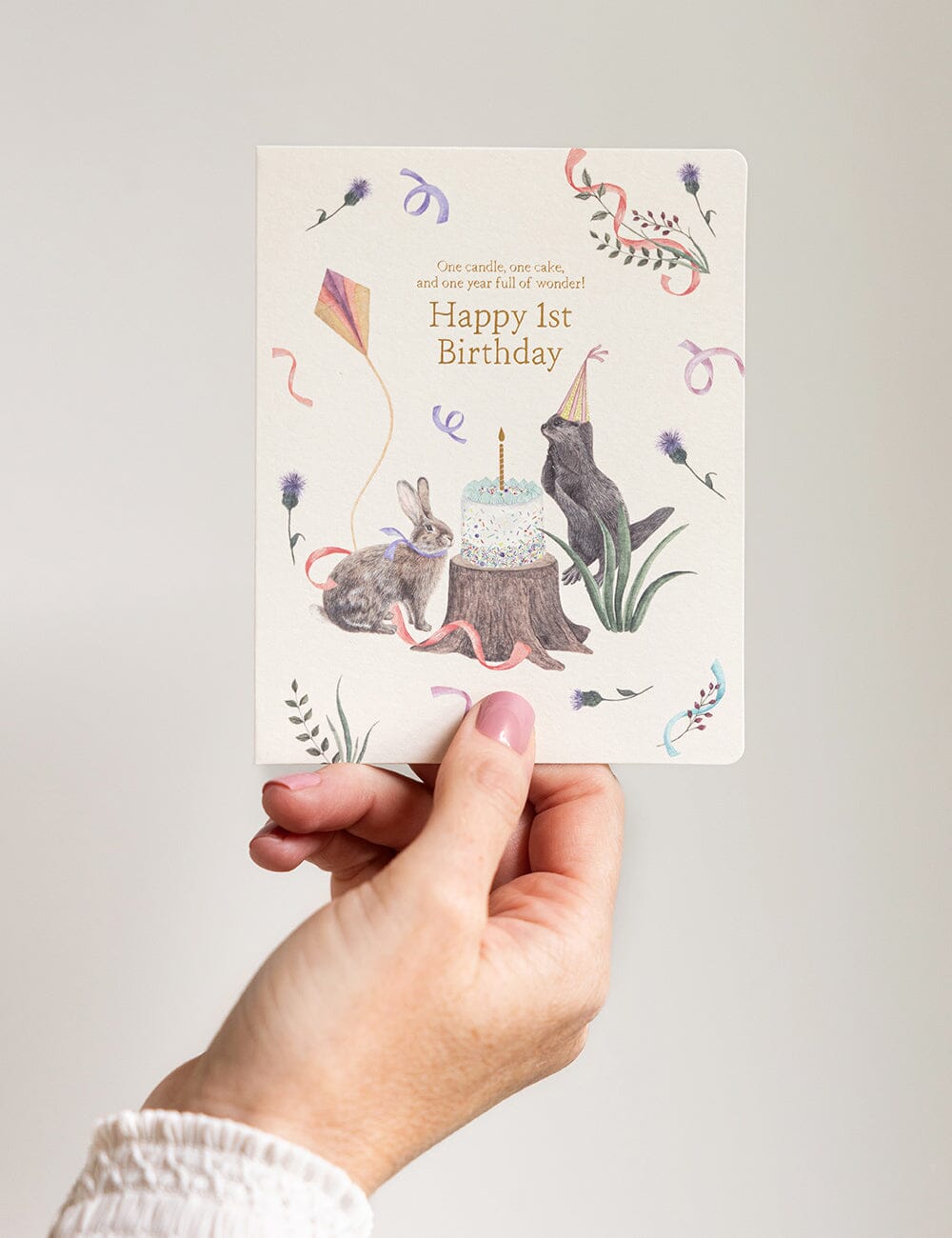 Happy 1st Birthday Greeting Cards Bespoke Letterpress 