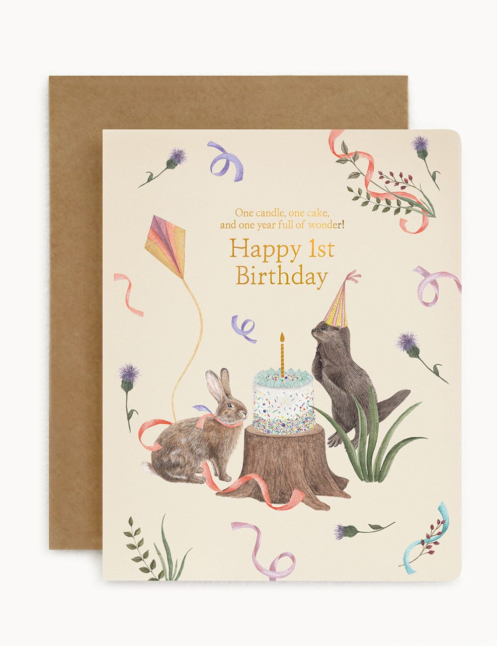 Happy 1st Birthday Greeting Cards Bespoke Letterpress 