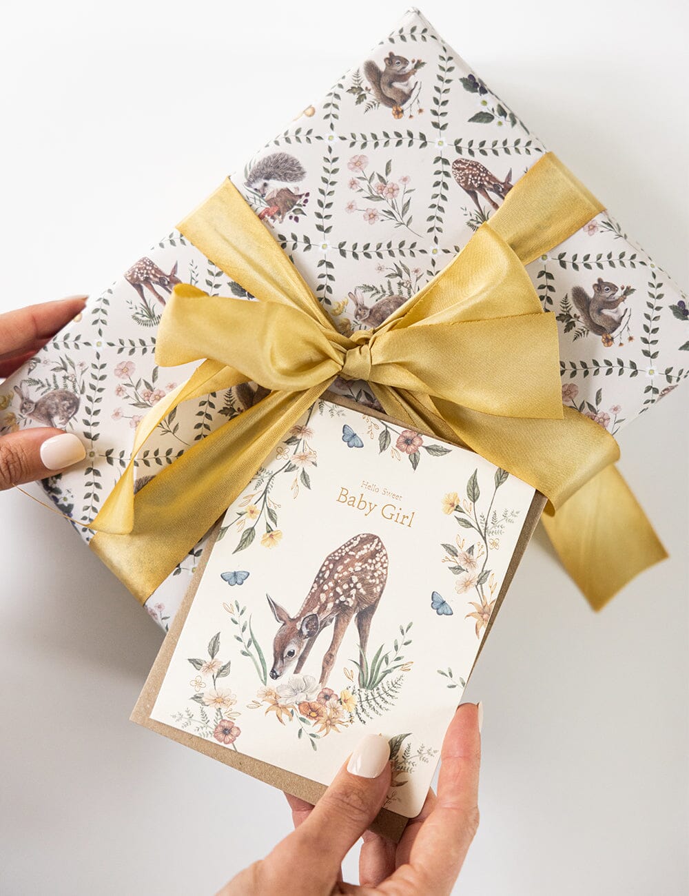 Hello Sweet Baby Girl Greeting Cards Bespoke Letterpress 