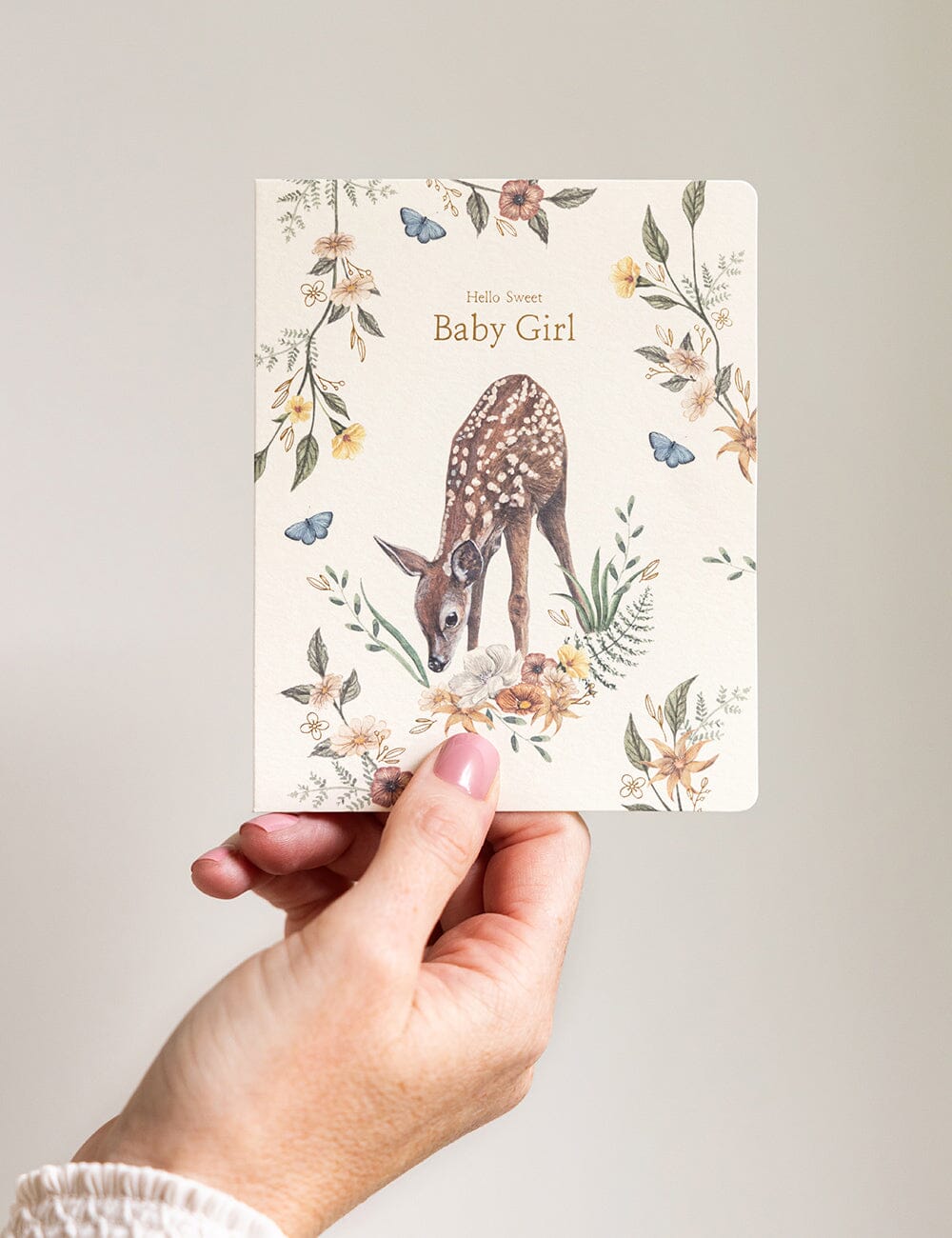 Hello Sweet Baby Girl Greeting Cards Bespoke Letterpress 