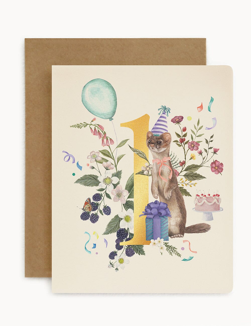 1st Birthday Greeting Cards Bespoke Letterpress 