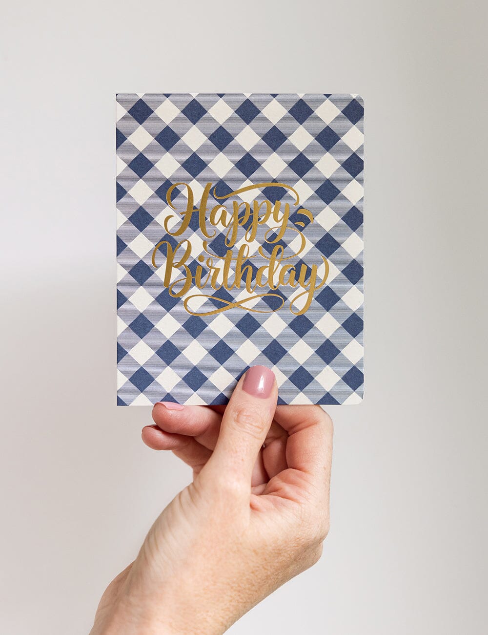 Happy Birthday (Check) Greeting Cards Bespoke Letterpress 