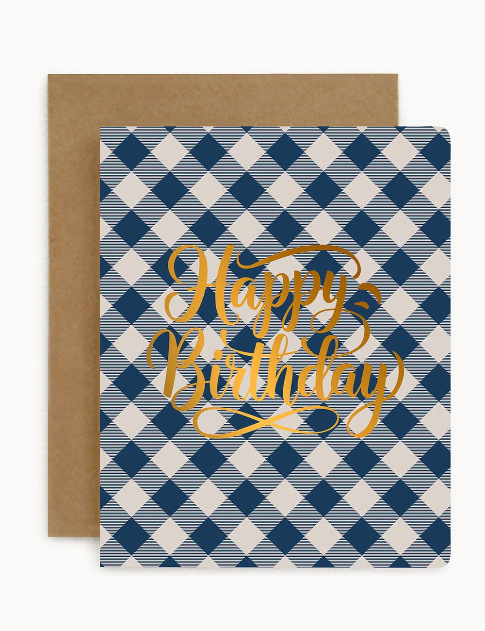 Happy Birthday (Check) Greeting Cards Bespoke Letterpress 