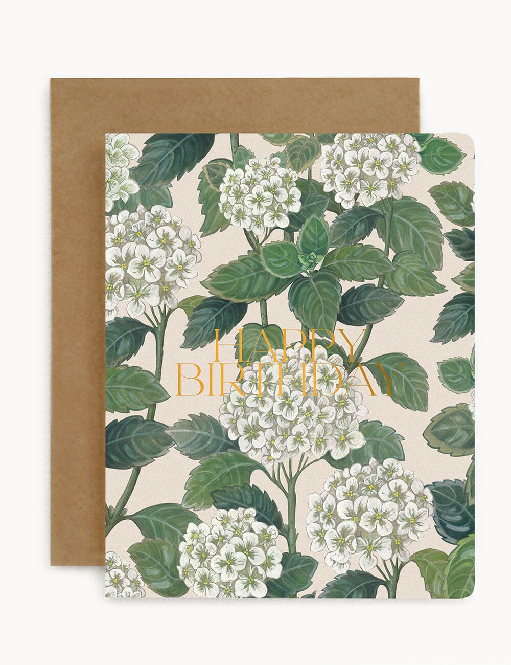 Happy Birthday - Hydrangea Greeting Cards Bespoke Letterpress 