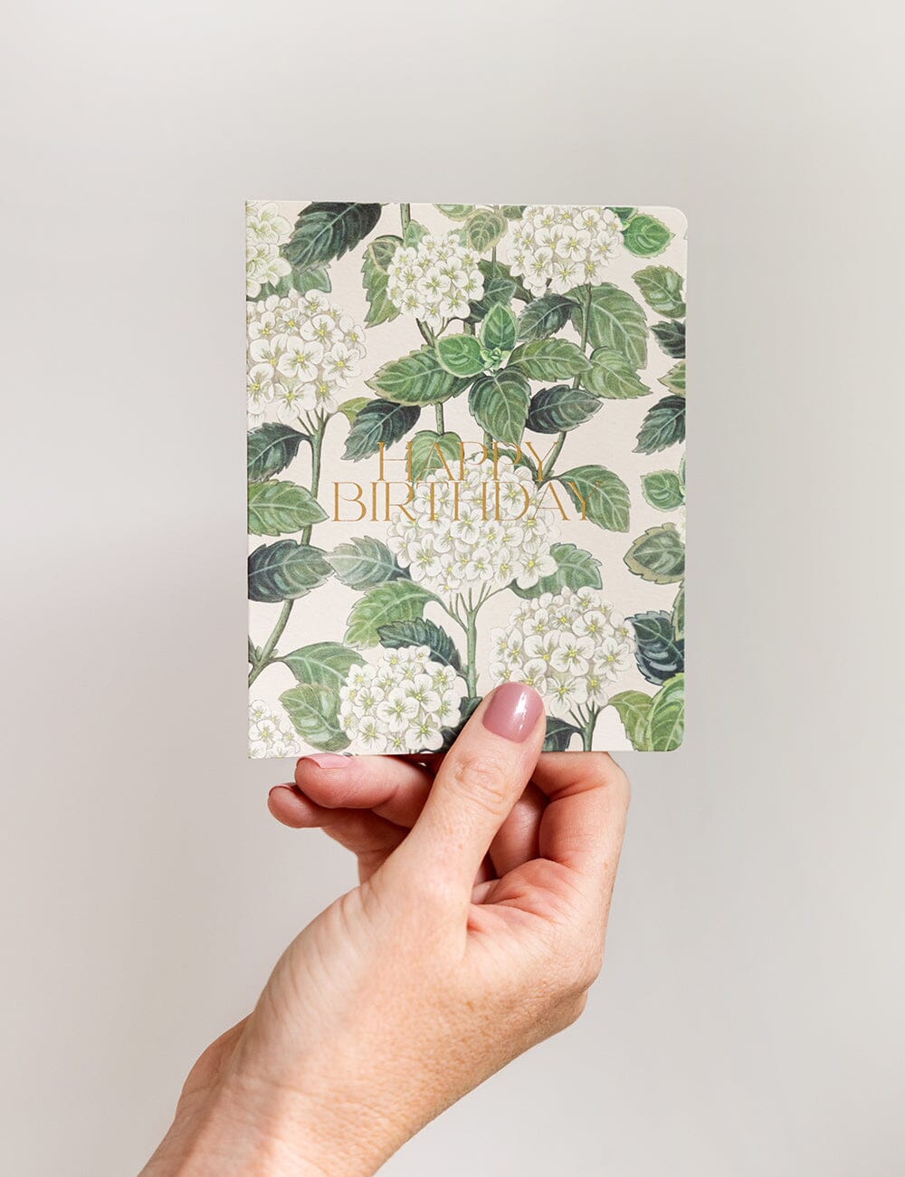 Happy Birthday - Hydrangea Greeting Cards Bespoke Letterpress 