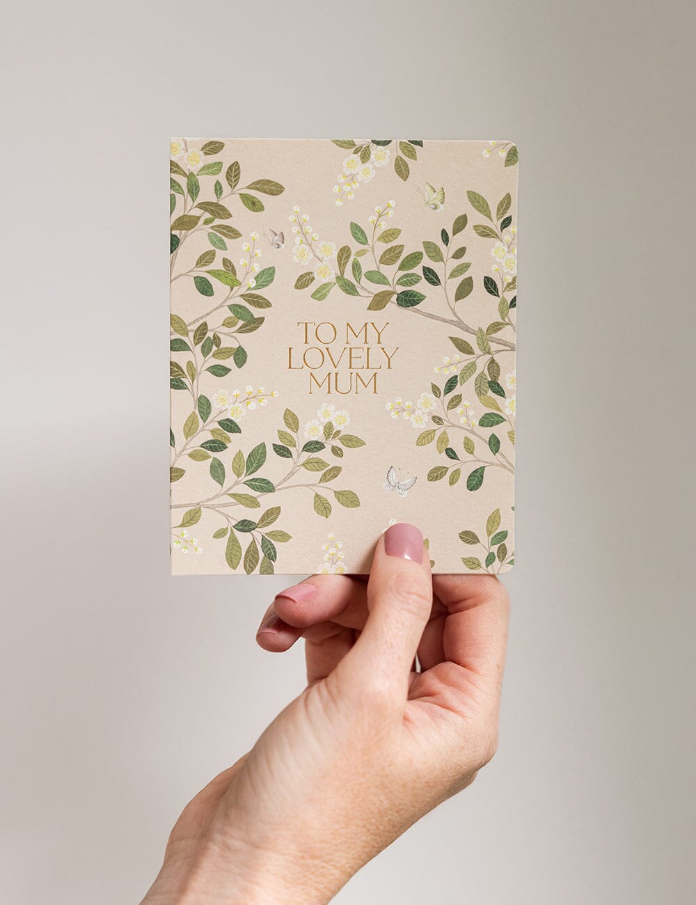 To My Lovely Mum - White Blossoms Greeting Cards Bespoke Letterpress 