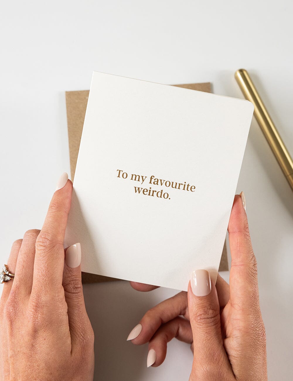 To My Favourite Weirdo Greeting Cards Bespoke Letterpress 