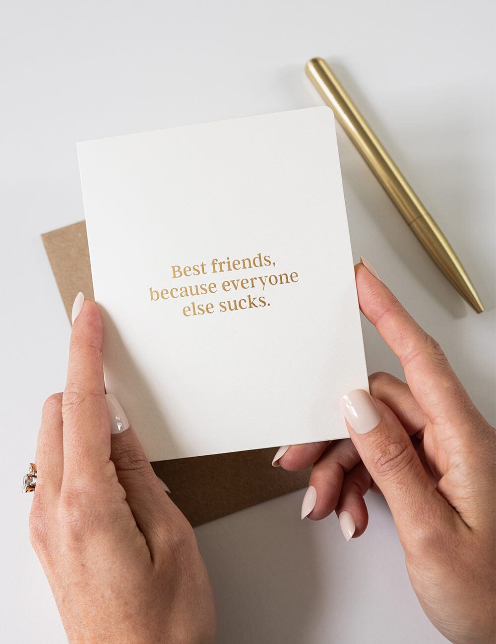 Best Friends Because Everyone Else Sucks Greeting Cards Bespoke Letterpress 