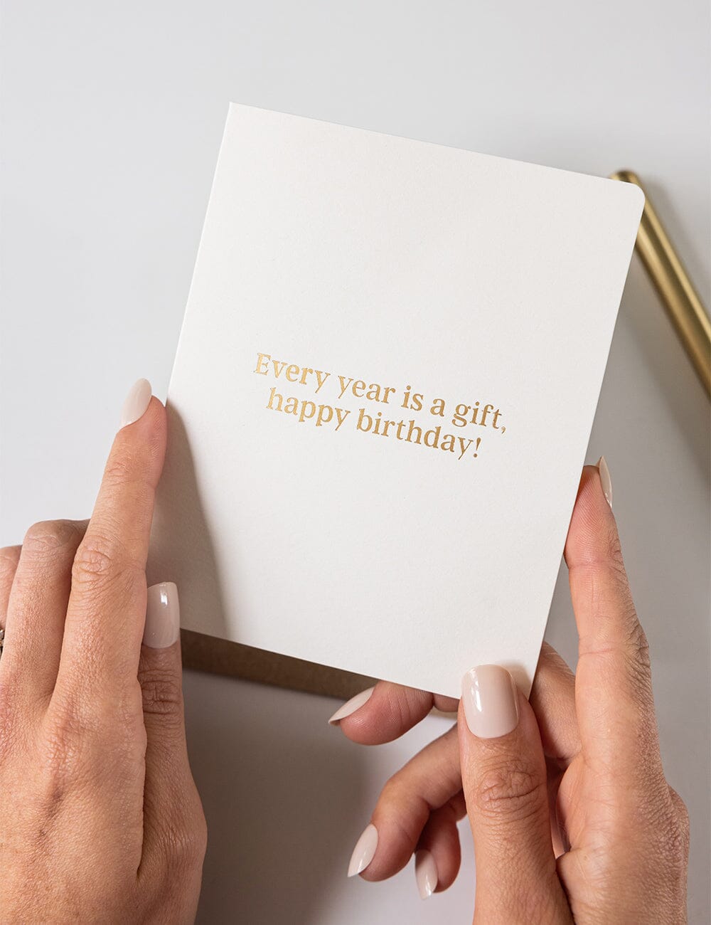 Every Year Is a Gift - Happy Birthday Greeting Cards Bespoke Letterpress 