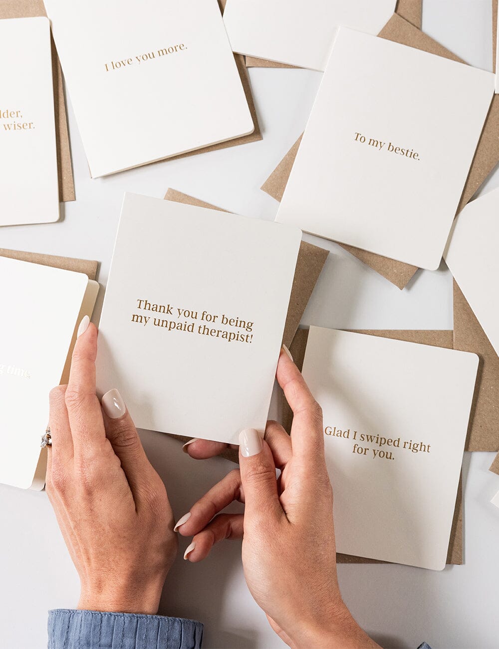 Thank You for Being My Unpaid Therapist Greeting Cards Bespoke Letterpress 