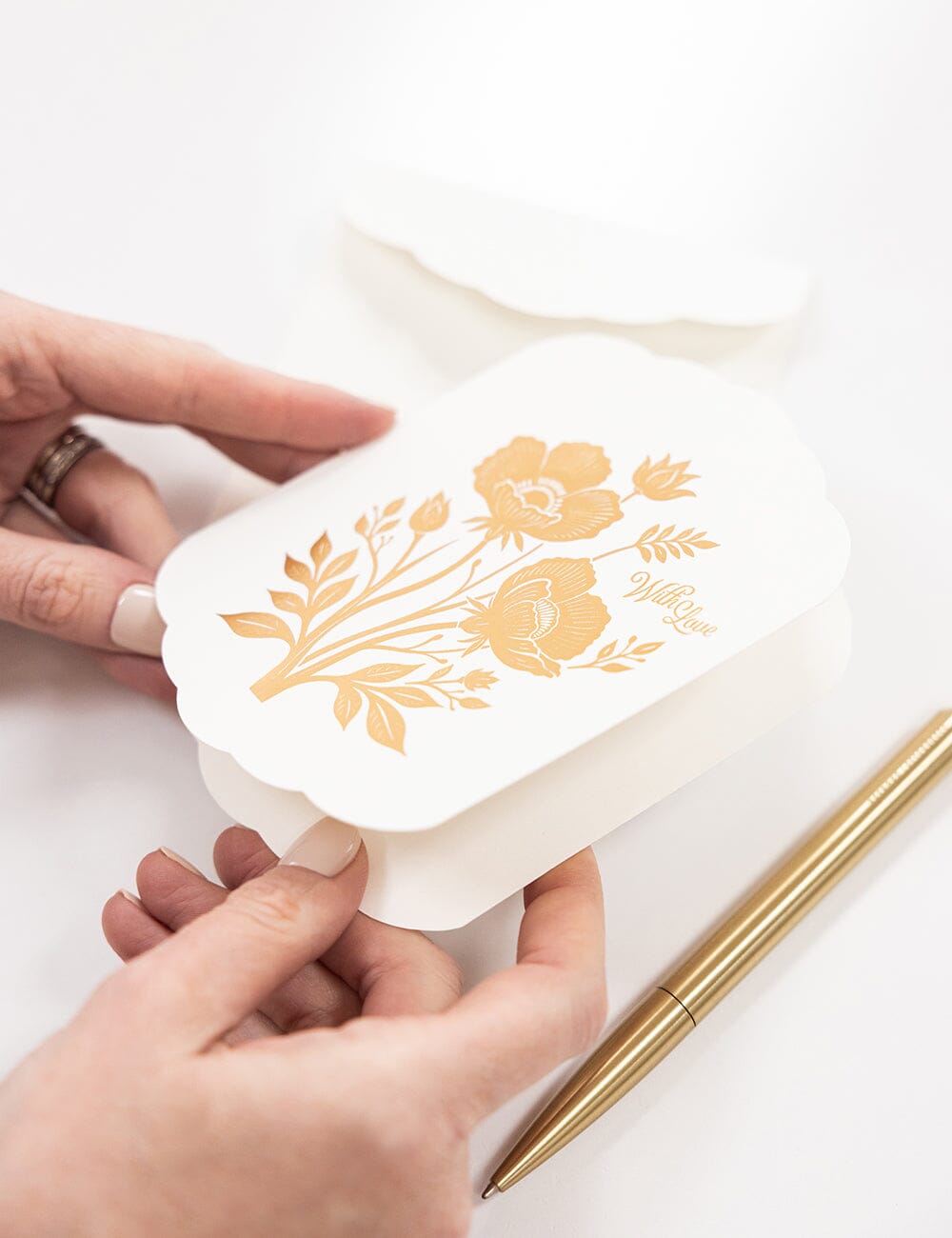 With Love Scallop Card