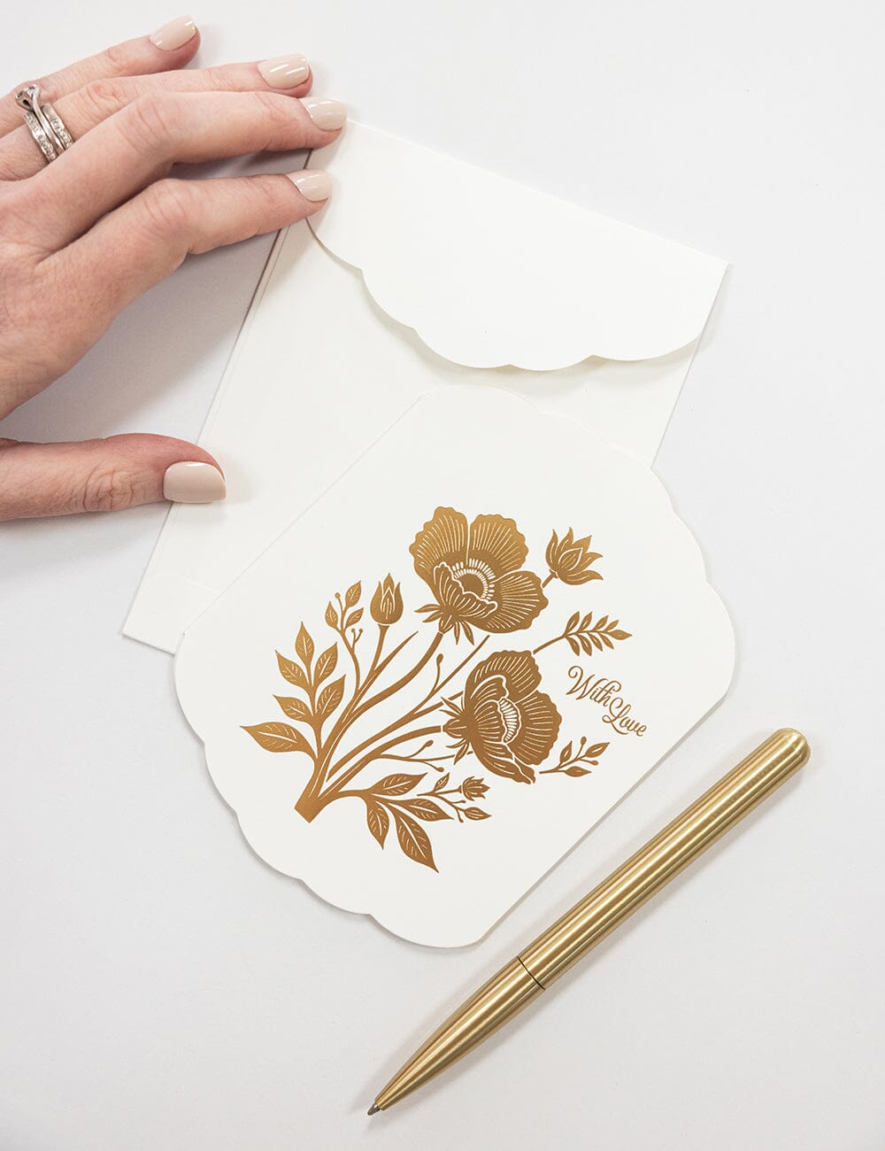 With Love Scallop Card