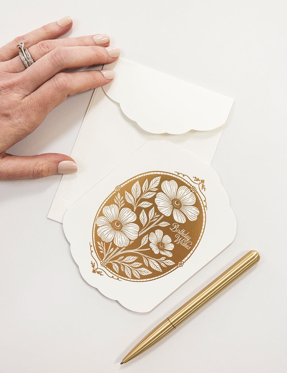 Birthday Wishes Scallop Card