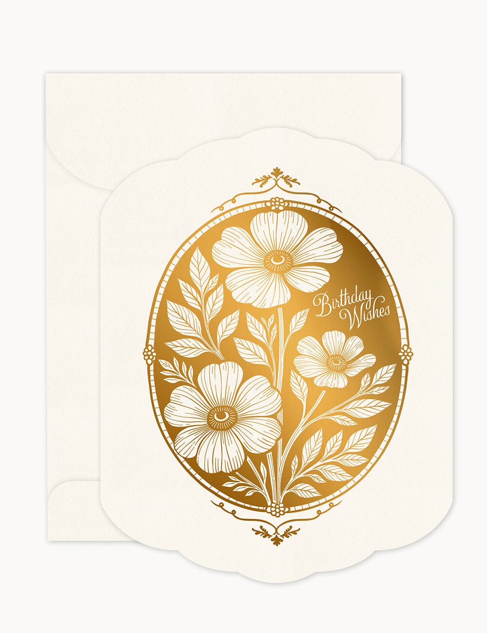 Birthday Wishes Scallop Card Greeting Cards Bespoke Letterpress 