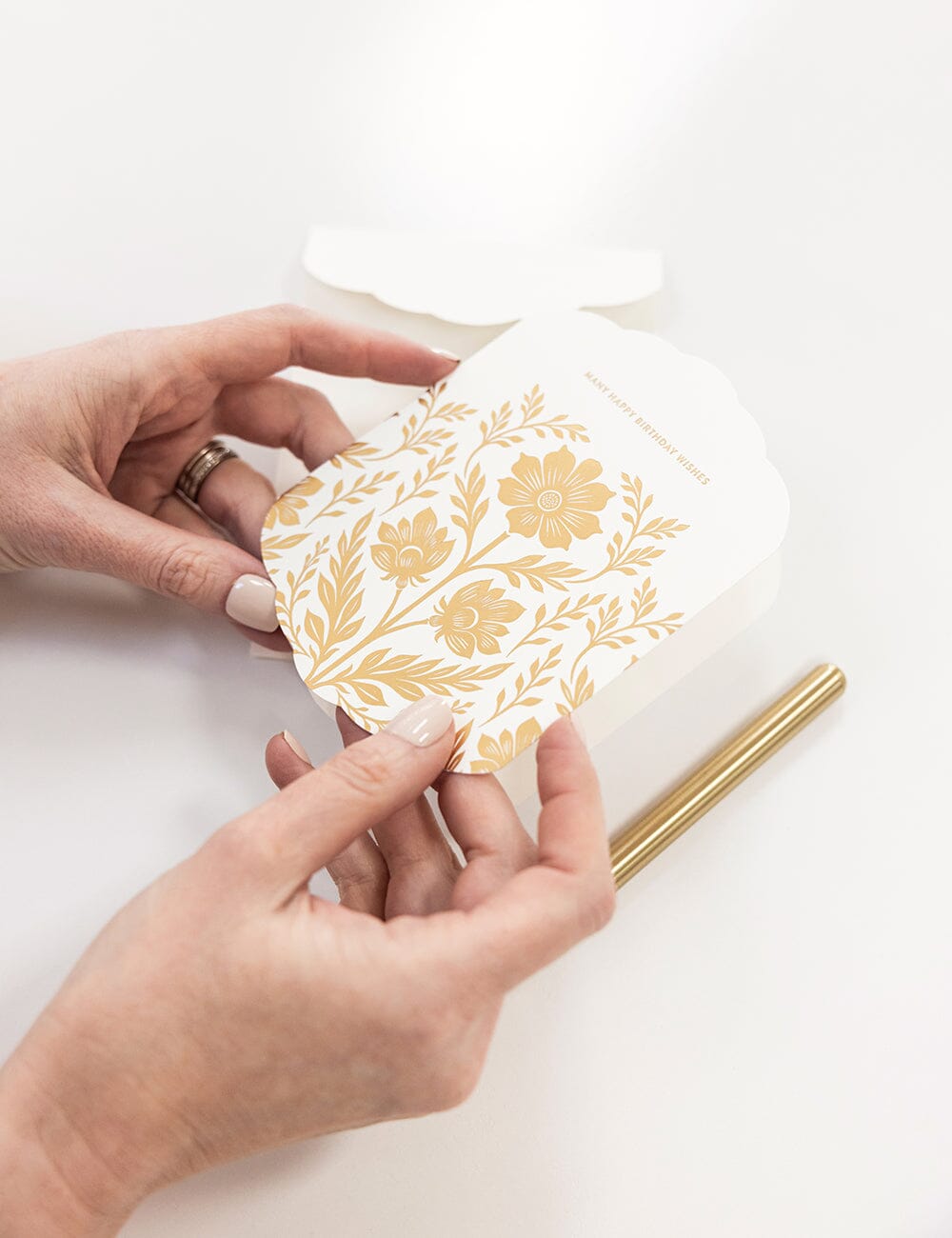 Many Happy Birthday Wishes Scallop Card