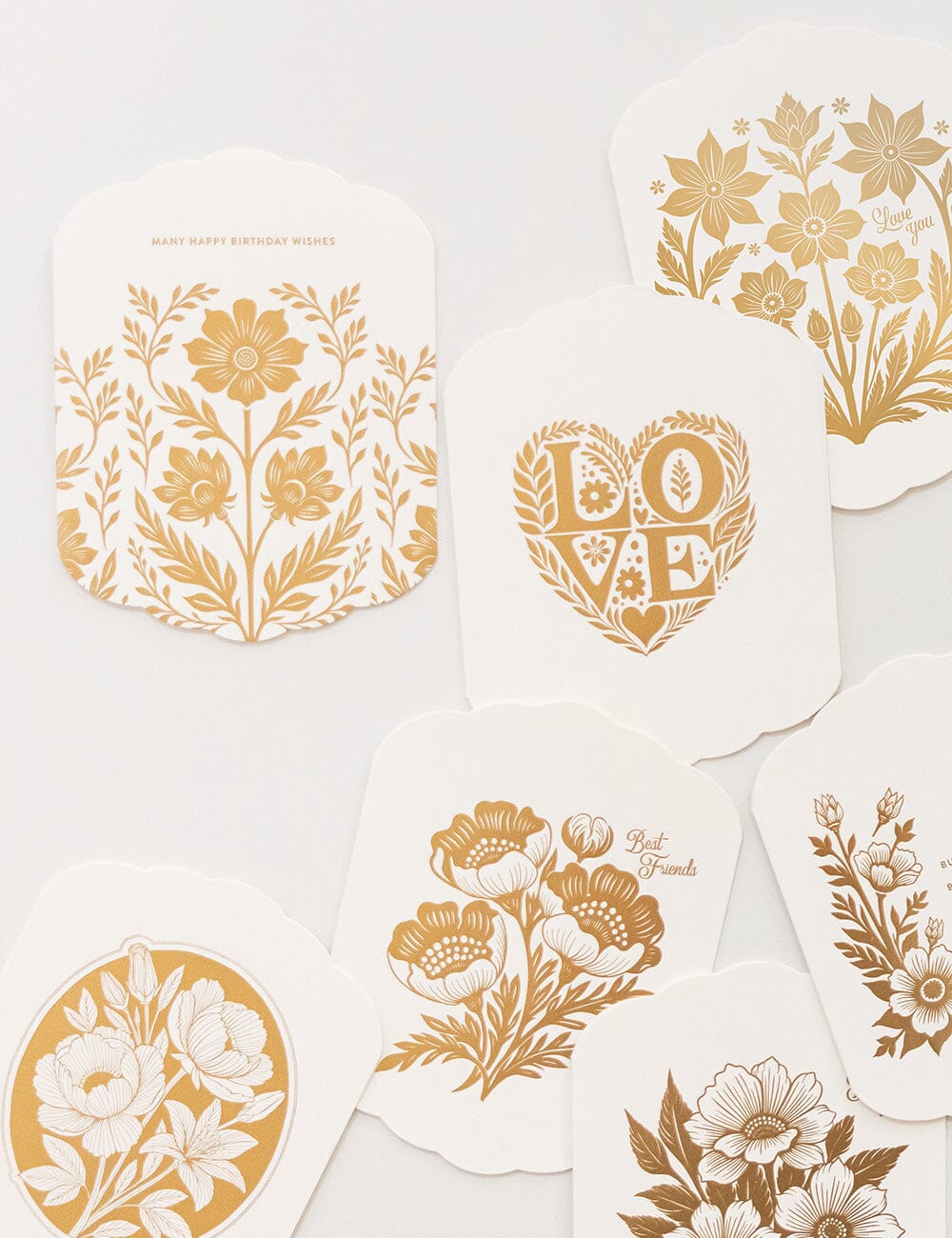 Many Happy Birthday Wishes Scallop Card