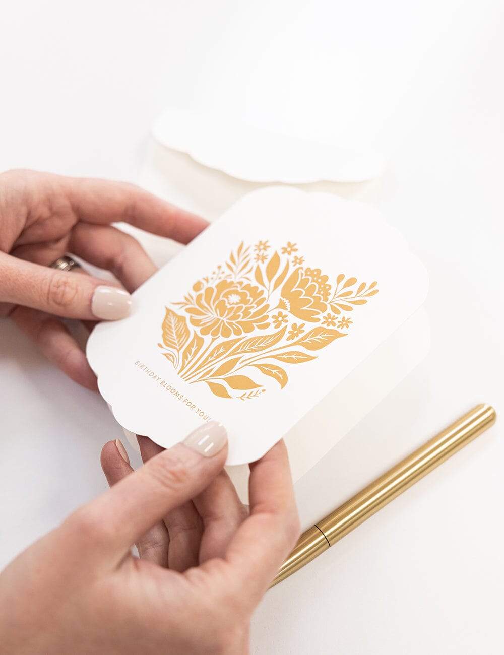 Birthday Blooms for you Scallop Card