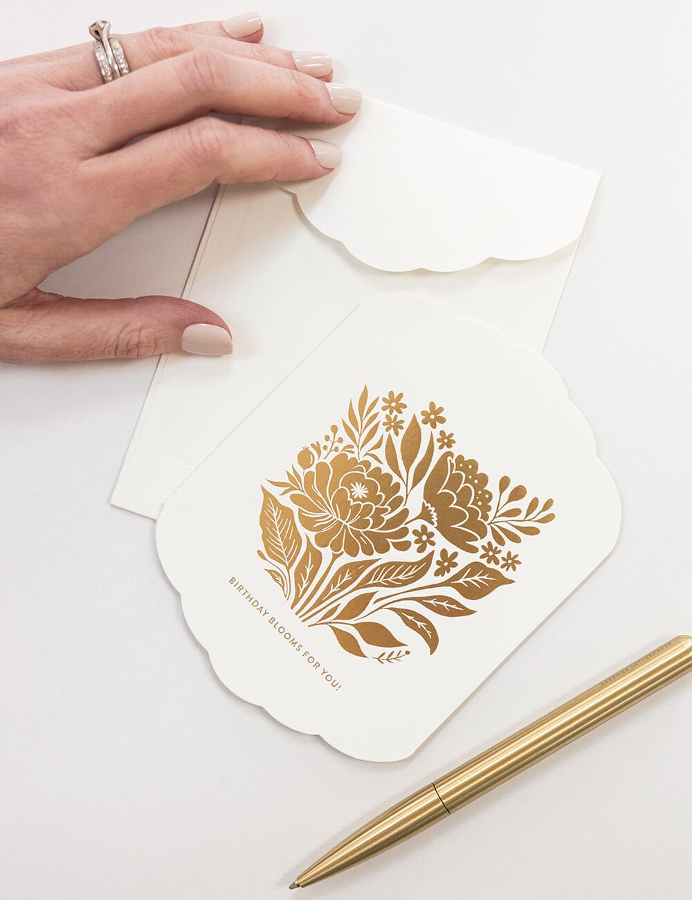 Birthday Blooms for you Scallop Card