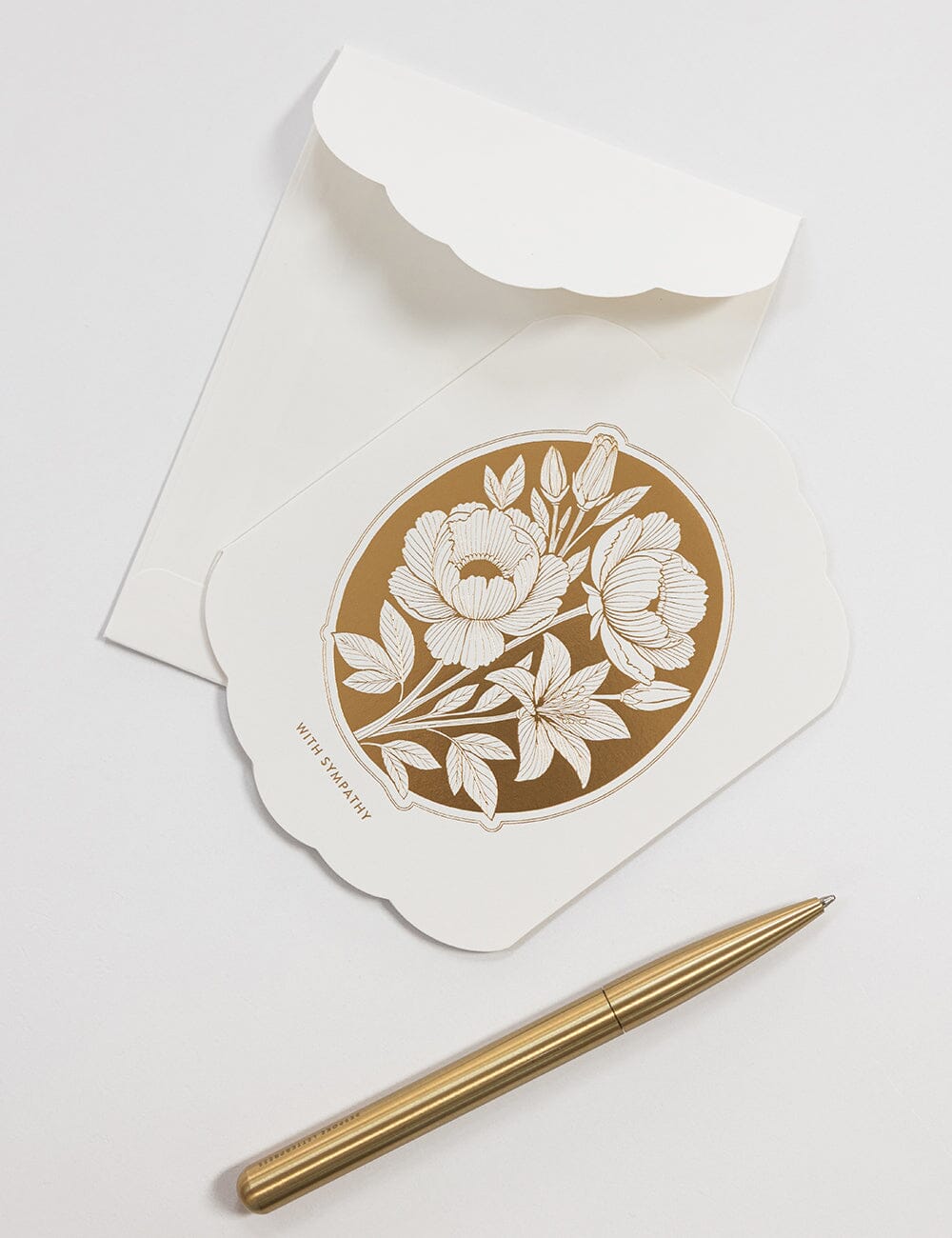 With Sympathy Scallop Card