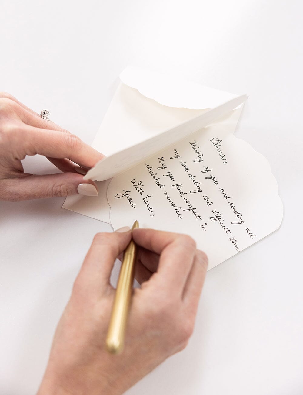 With Sympathy Scallop Card