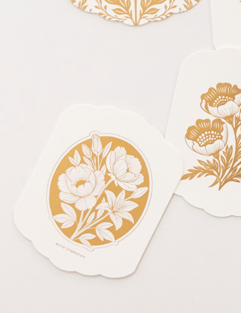 With Sympathy Scallop Card