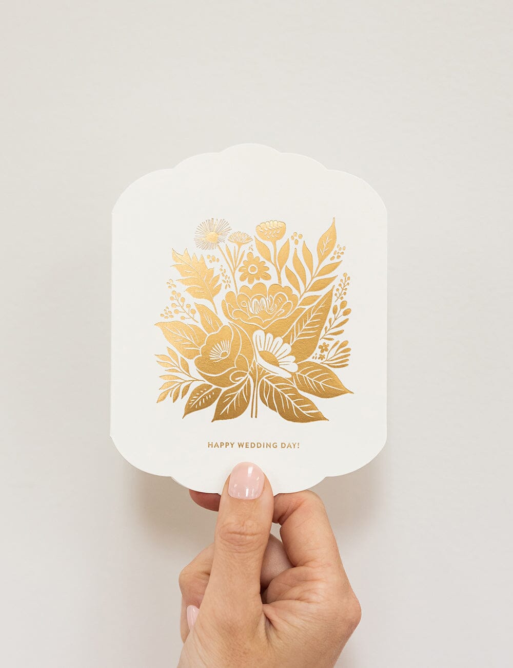 Happy Wedding Day Scallop Card