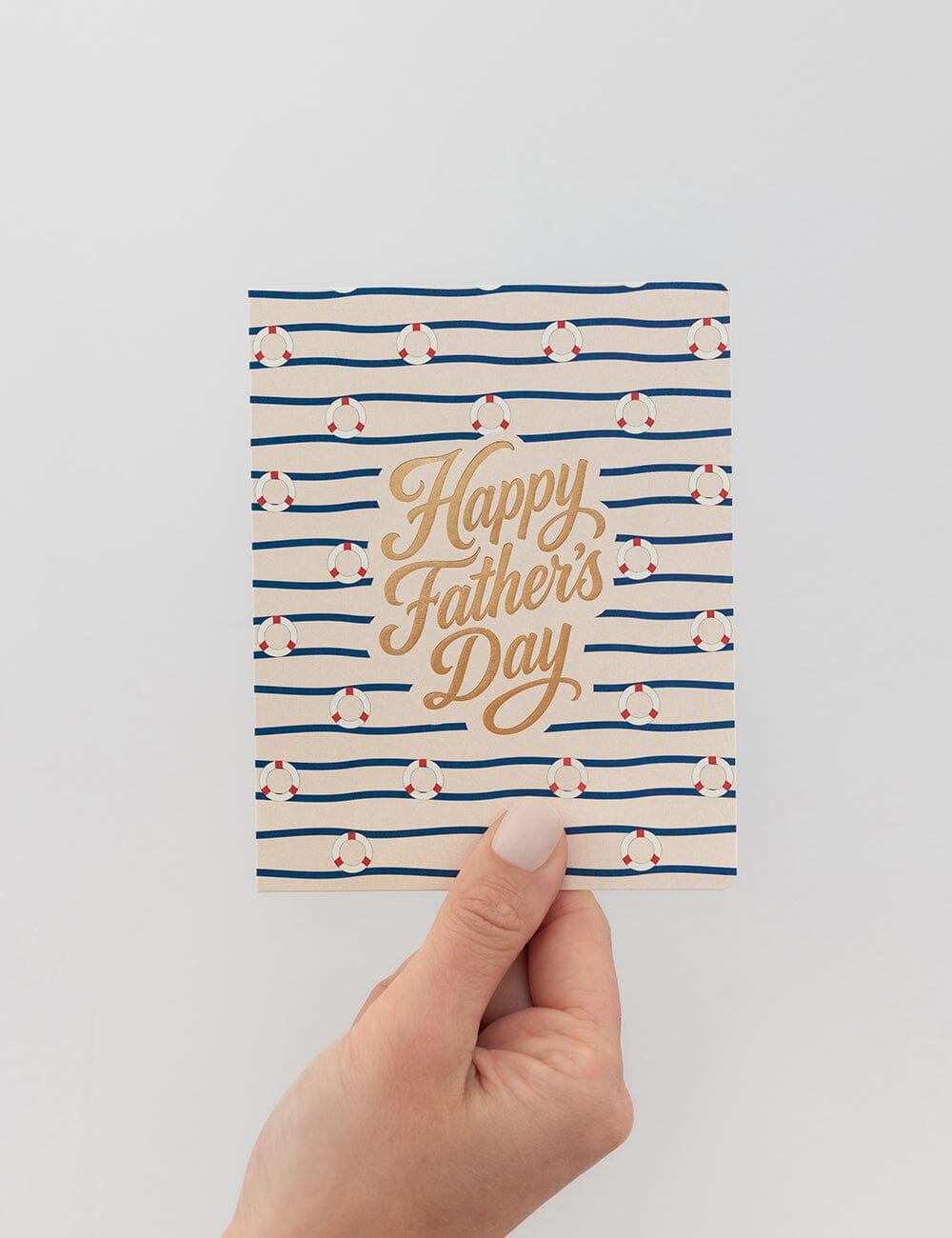 Happy Fathers Day Greeting Card (Nautical) Greeting Cards Bespoke Letterpress 