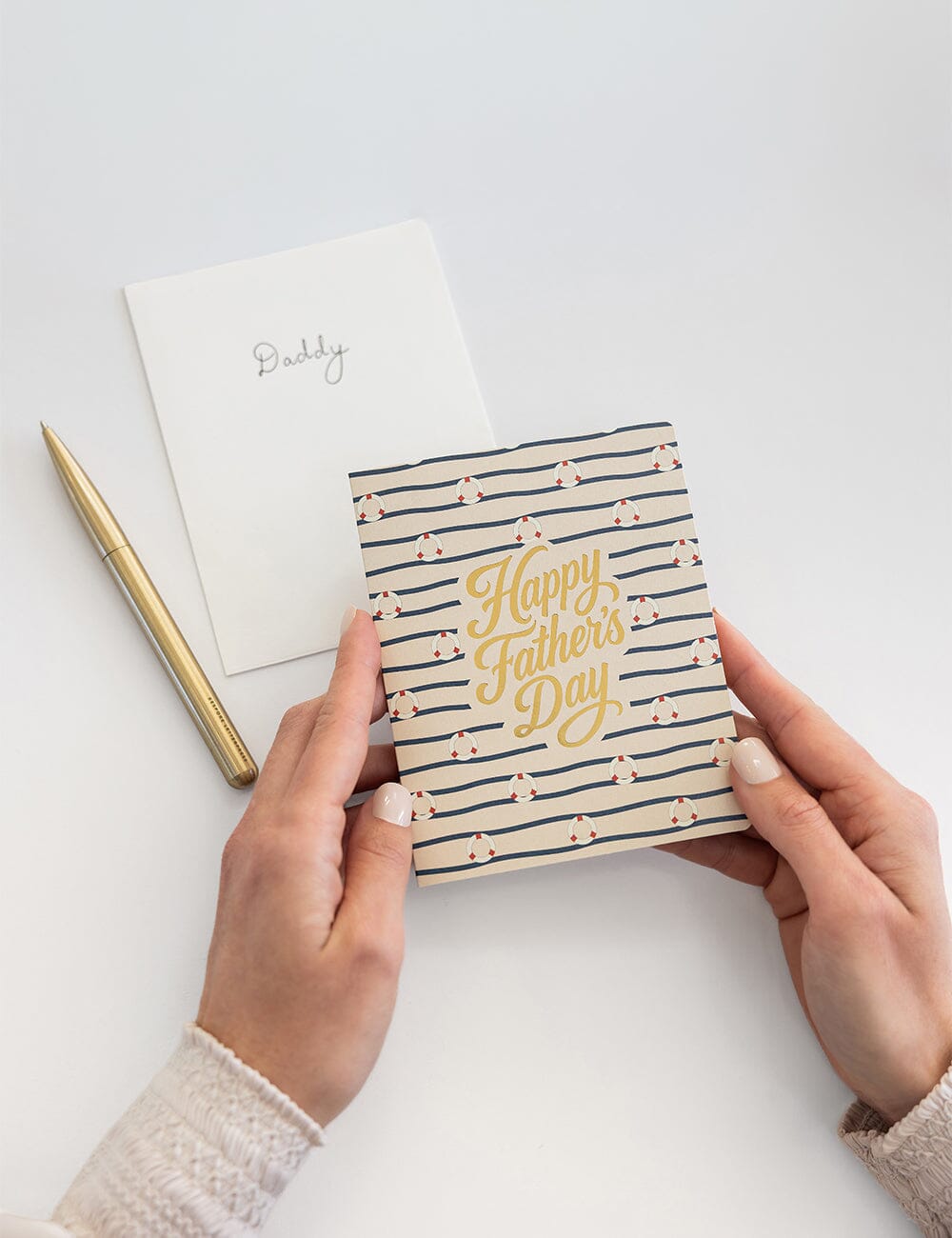 Happy Fathers Day Greeting Card (Nautical) Greeting Cards Bespoke Letterpress 