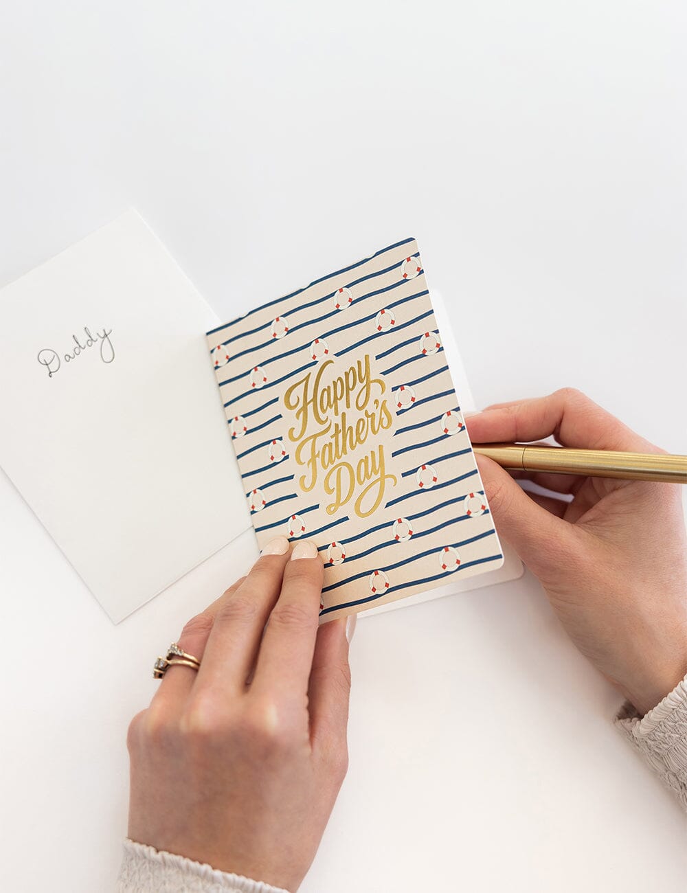 Happy Fathers Day Greeting Card (Nautical)