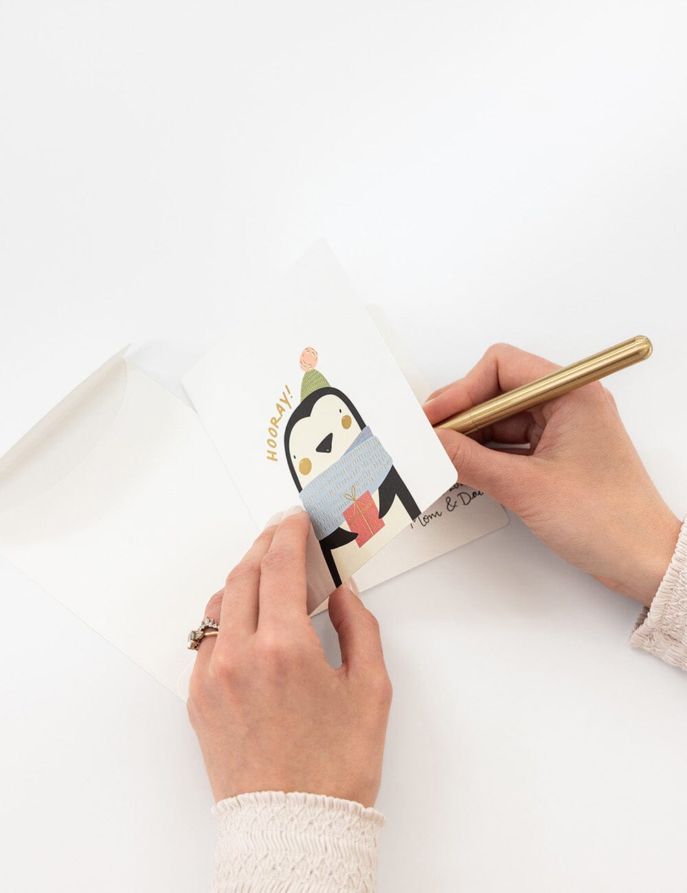 Hooray! Greeting Card - Penguin
