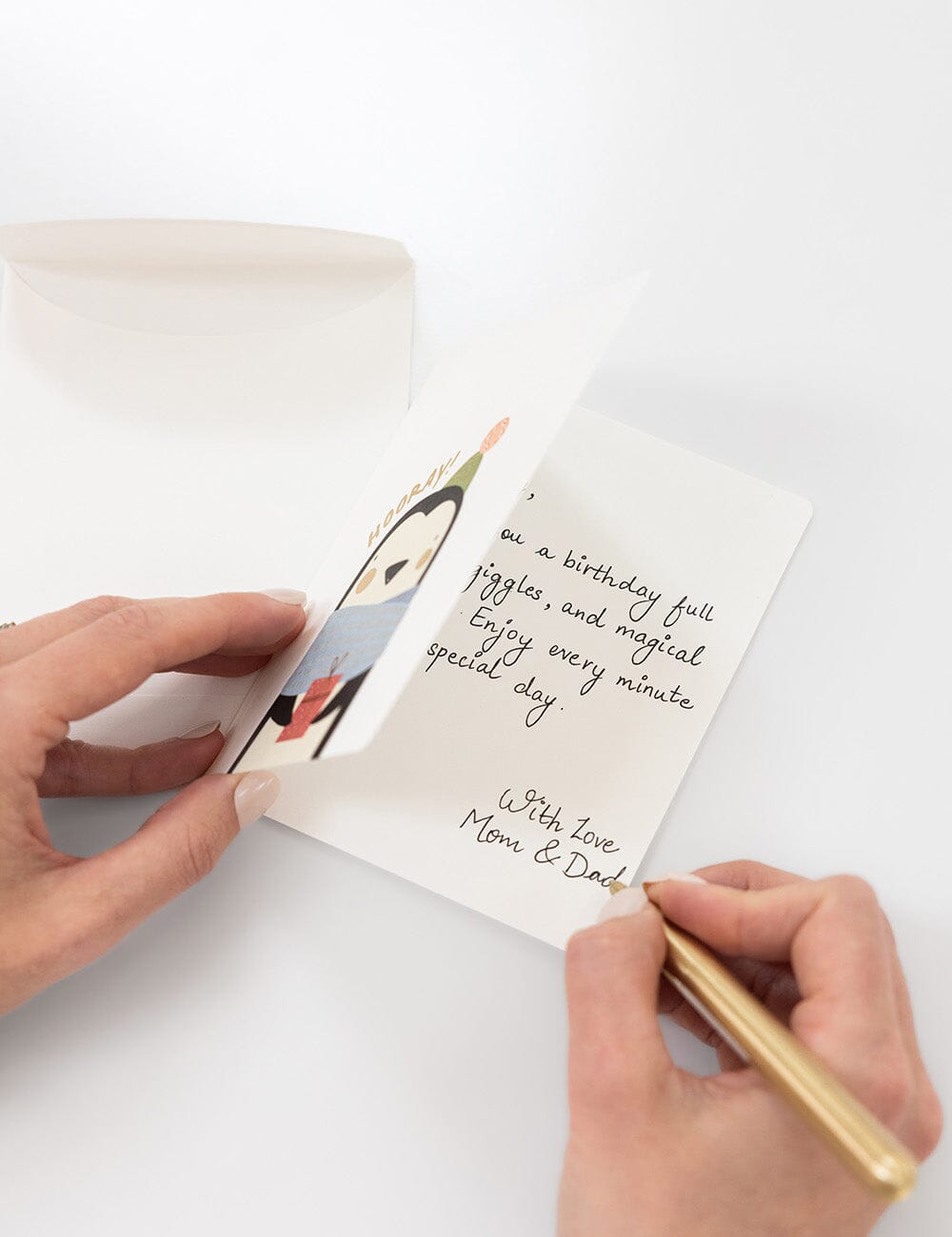 Hooray! Greeting Card - Penguin