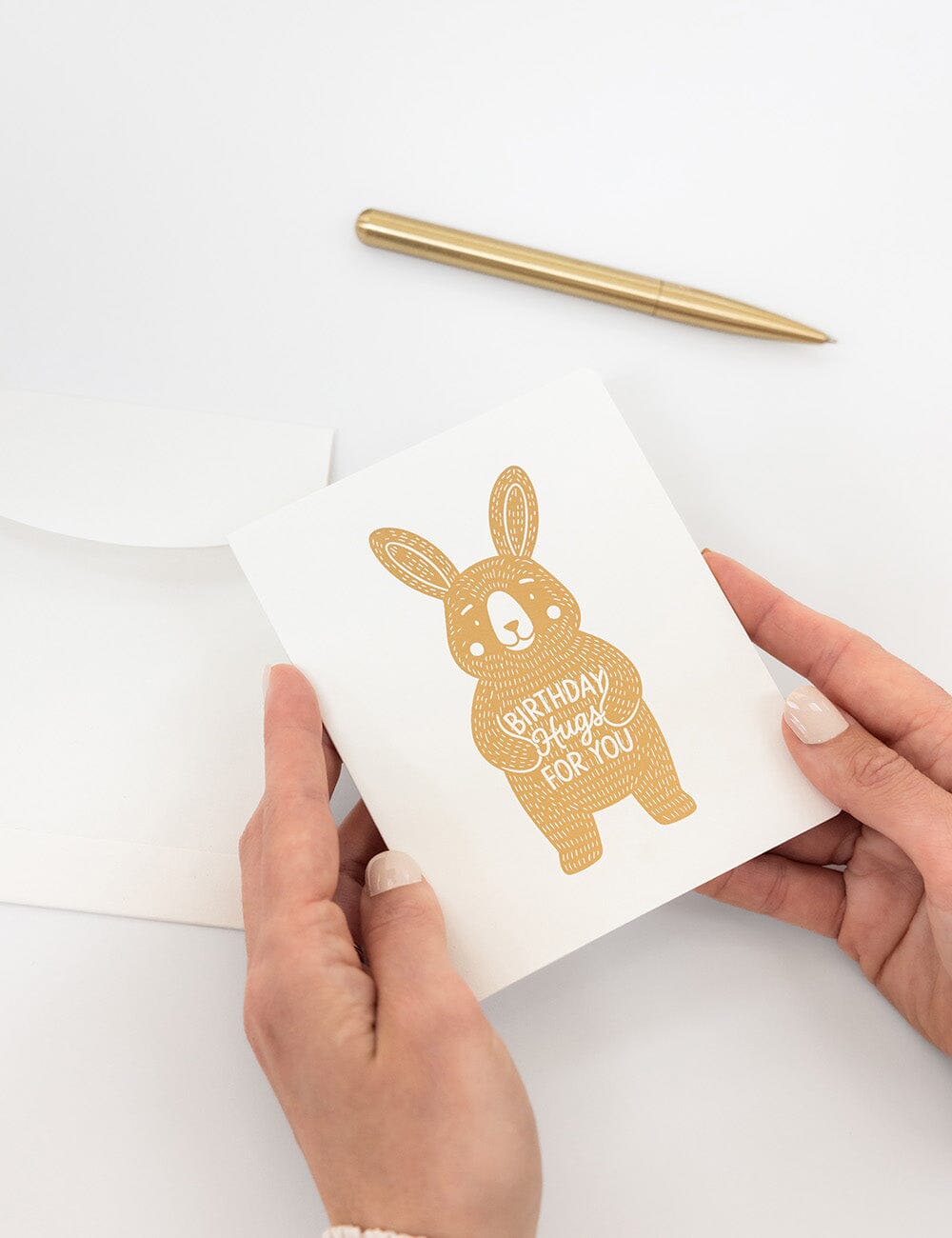 Birthday Hugs for you Greeting Card - Bunny