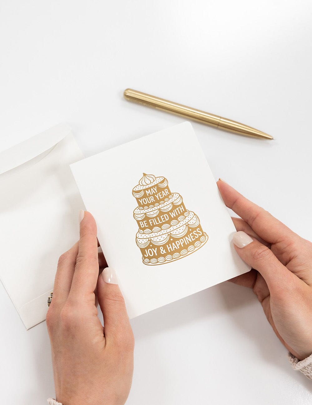 May your year be filled with Joy and Happiness Greeting Card - Cake