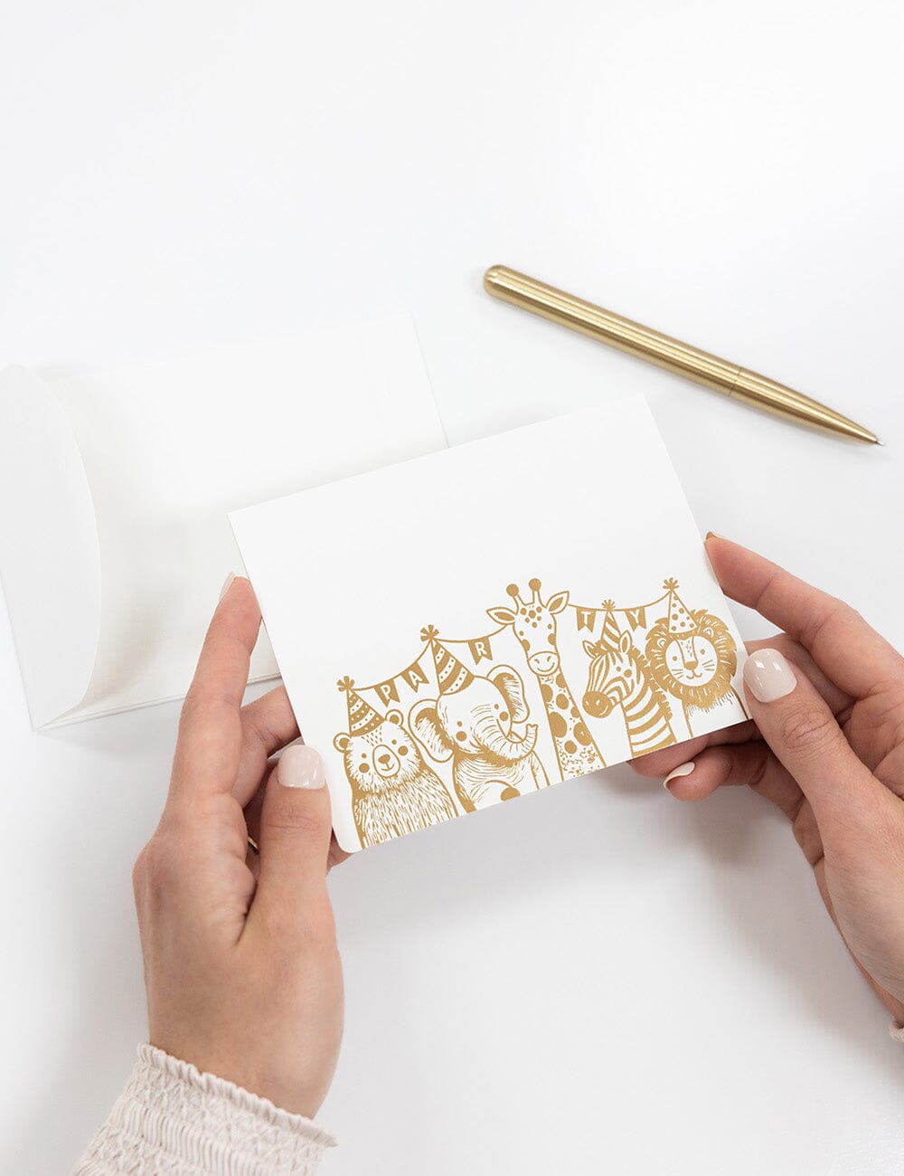 Party Greeting Card - Party Animals Greeting Cards Bespoke Letterpress 