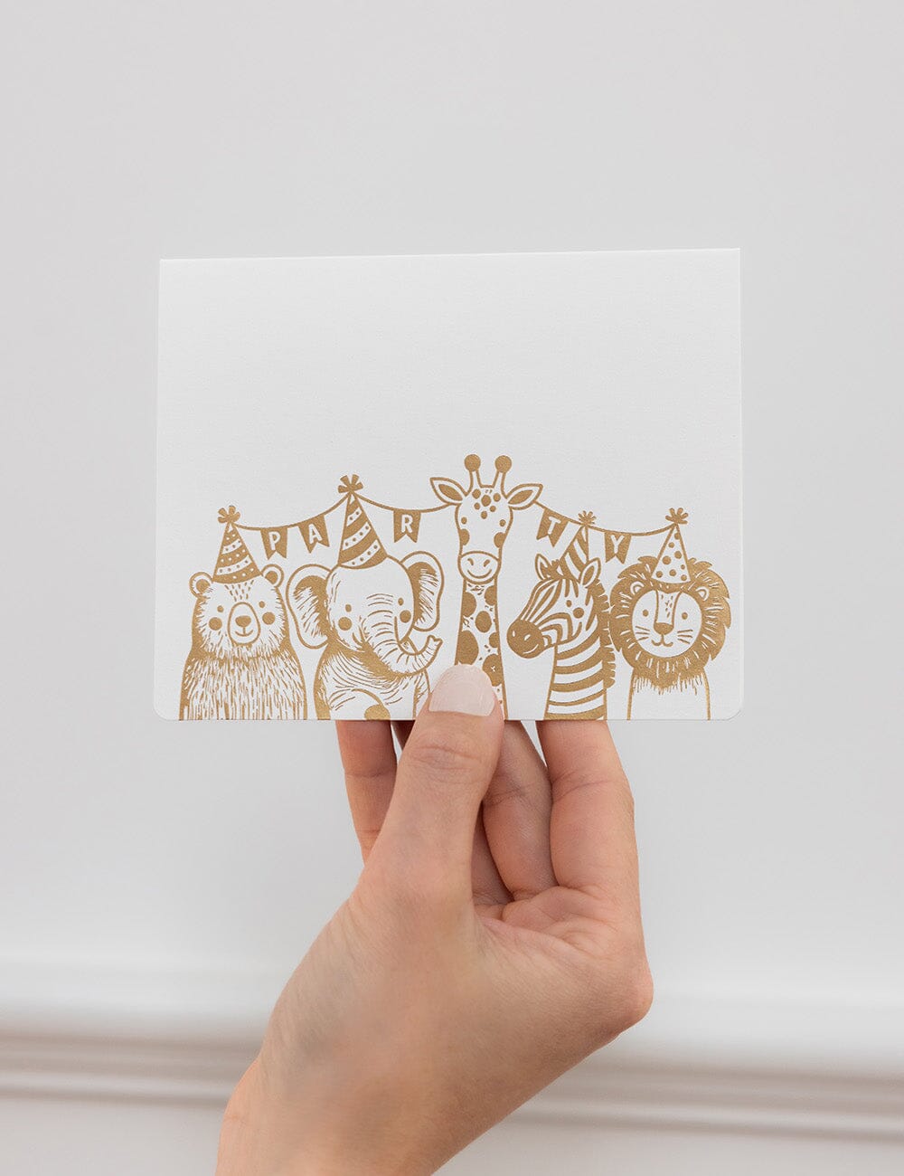 Party Greeting Card - Party Animals Greeting Cards Bespoke Letterpress 
